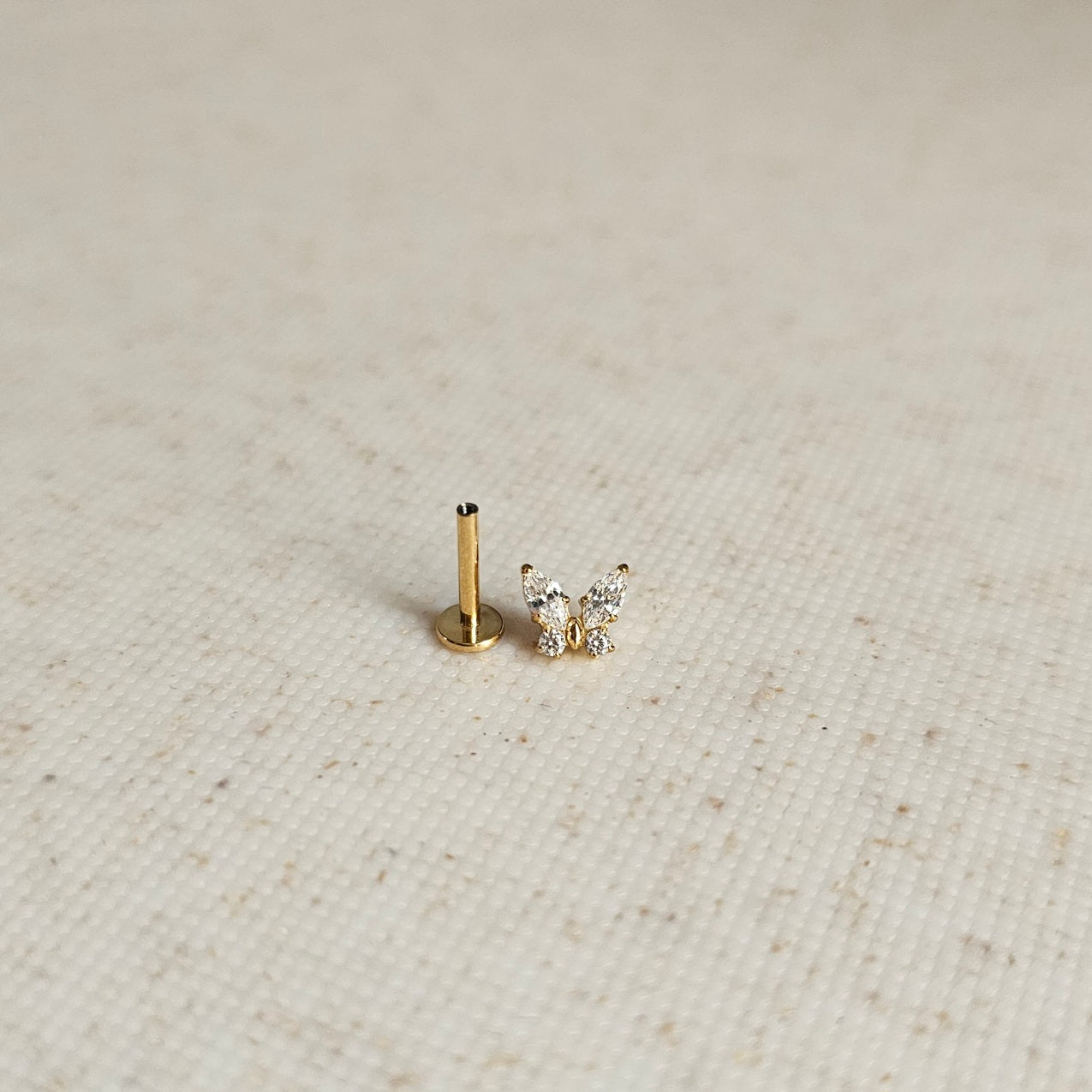 Butterfly Shimmer Flat Back Stud (each)