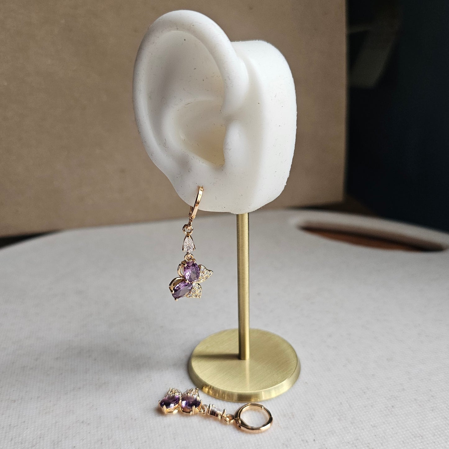 Flutter Drop Earrings Purple