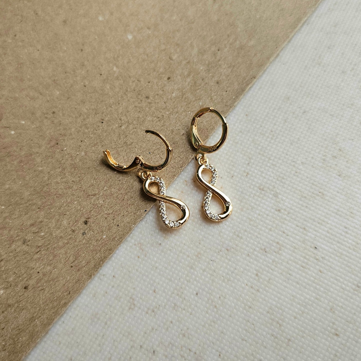 Infinity Drop Earrings Gold