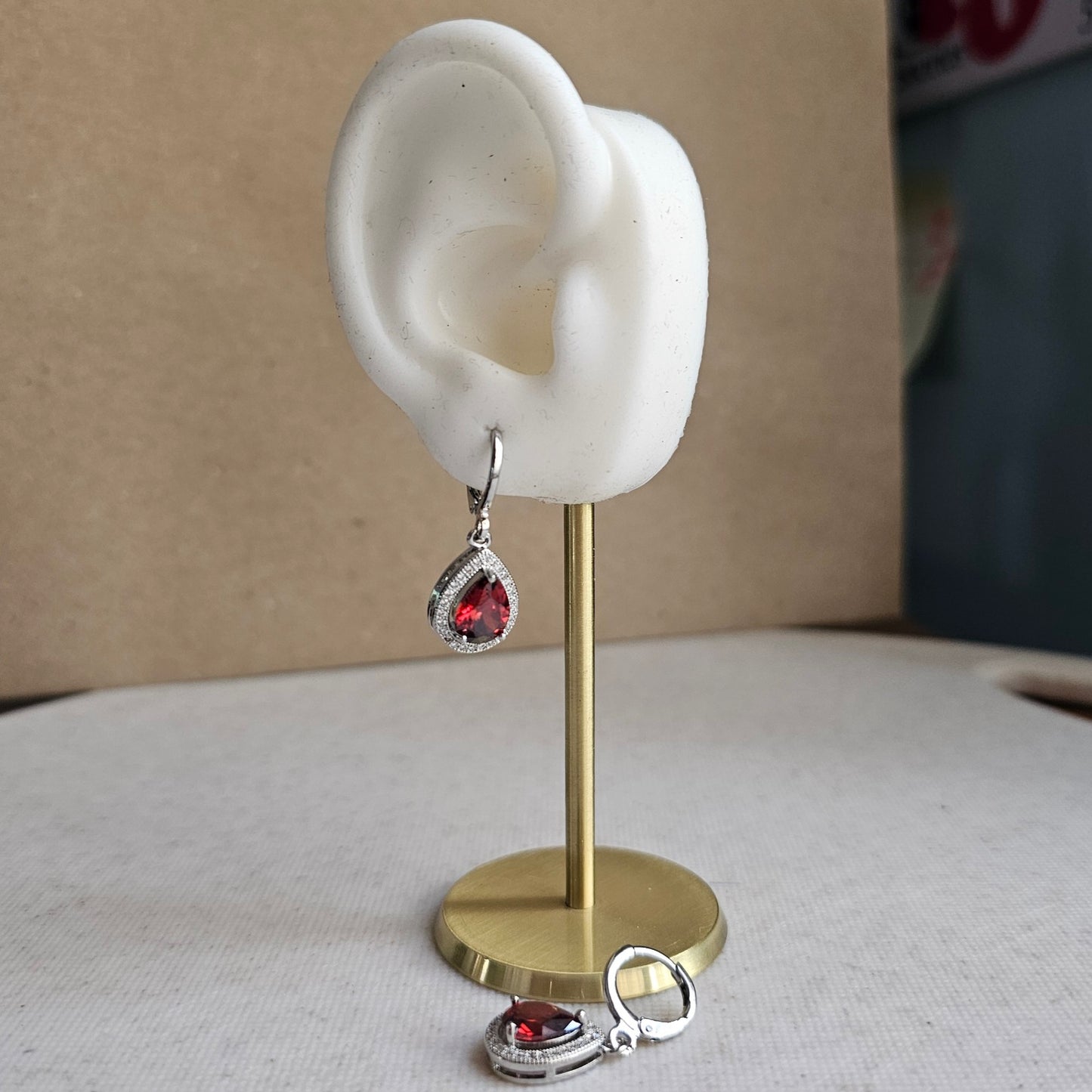Red Drop Earrings