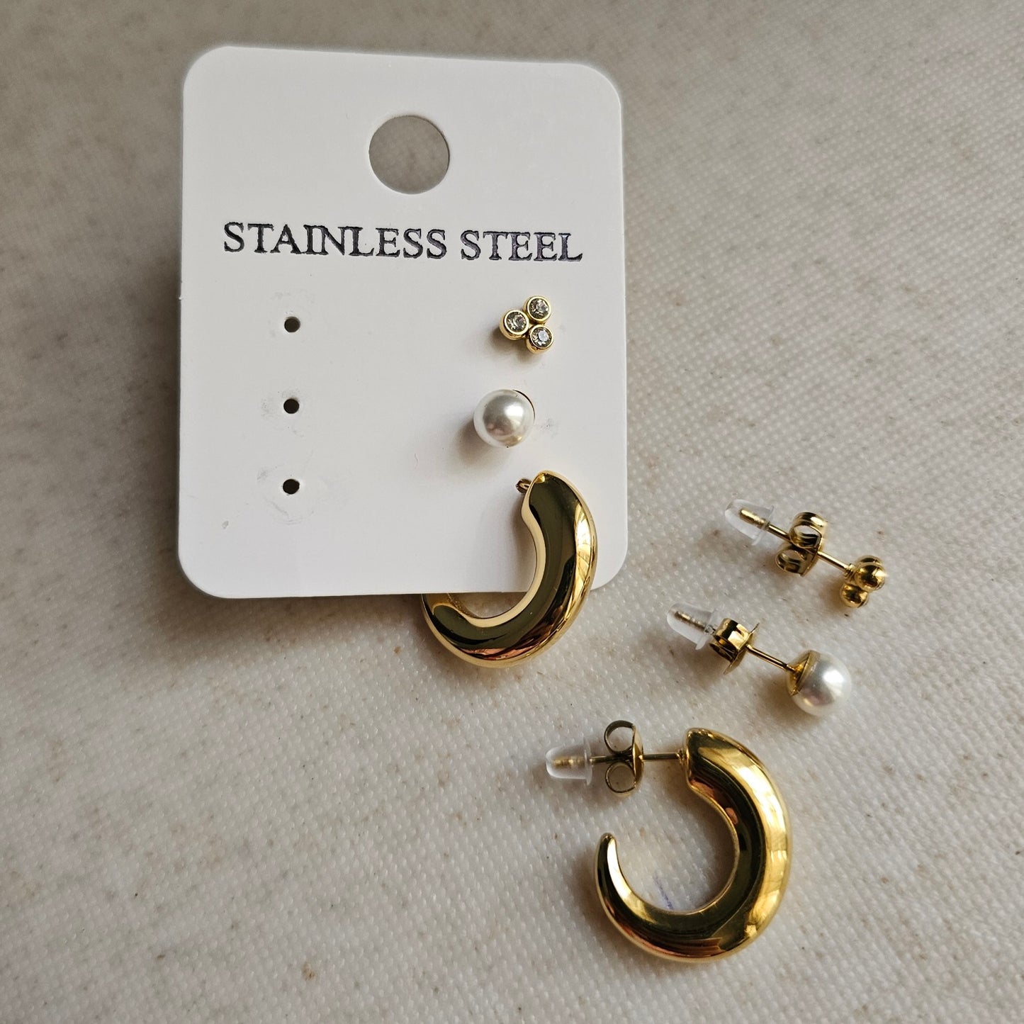 C Shape Earrings Set