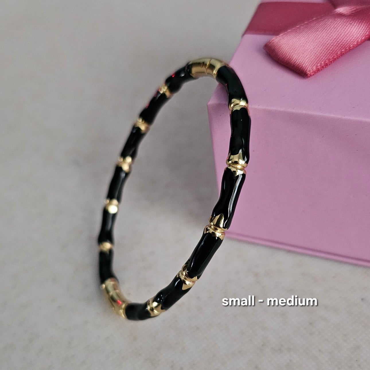 Bamboo Bangle Black - Regular
