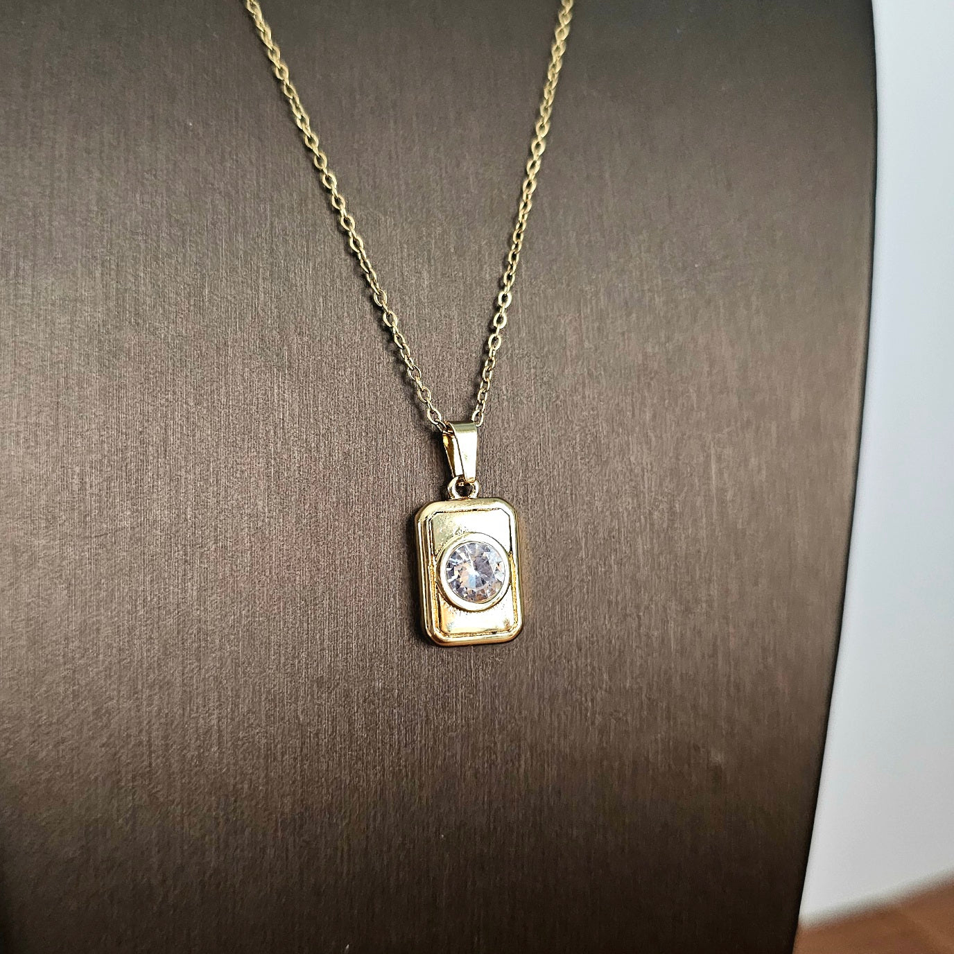 Sparkle Square Necklace