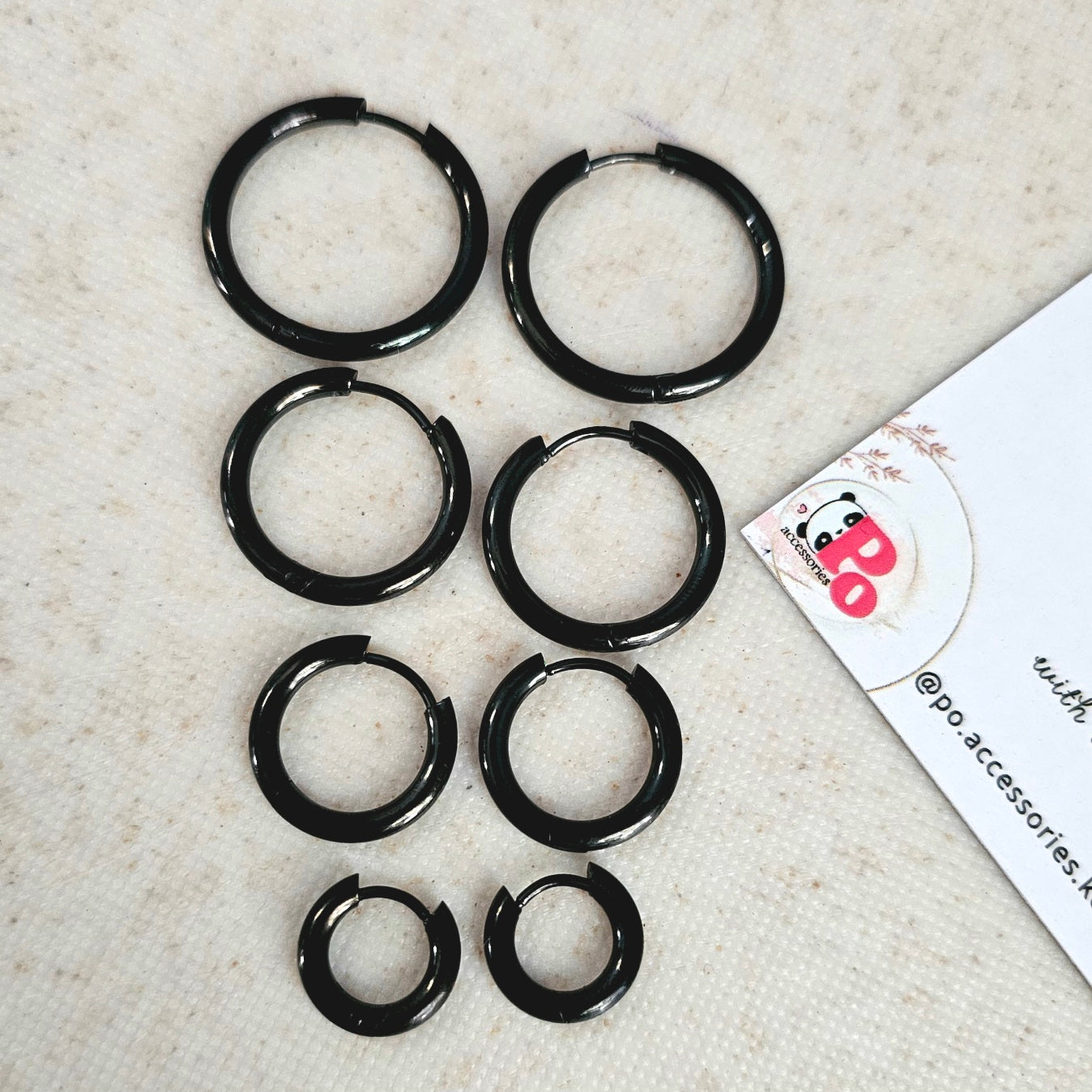 Plain Hoops - Black