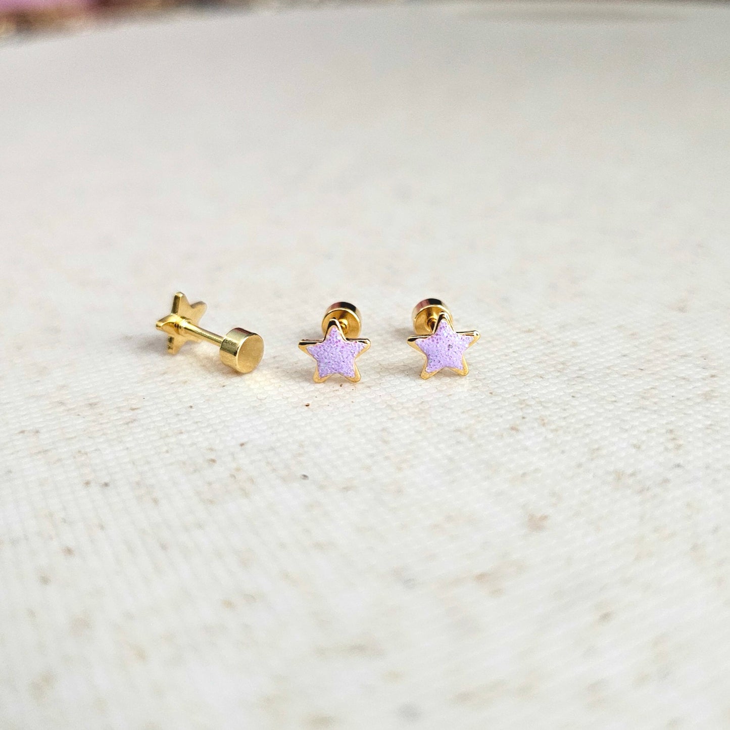 Star Baby Studs - Purple
