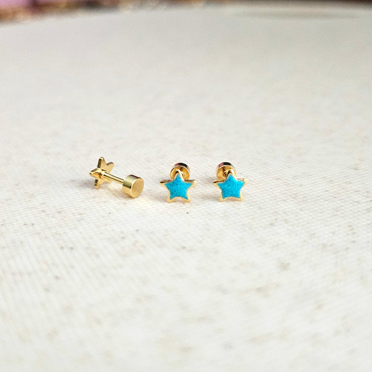 Star Baby Studs - Blue