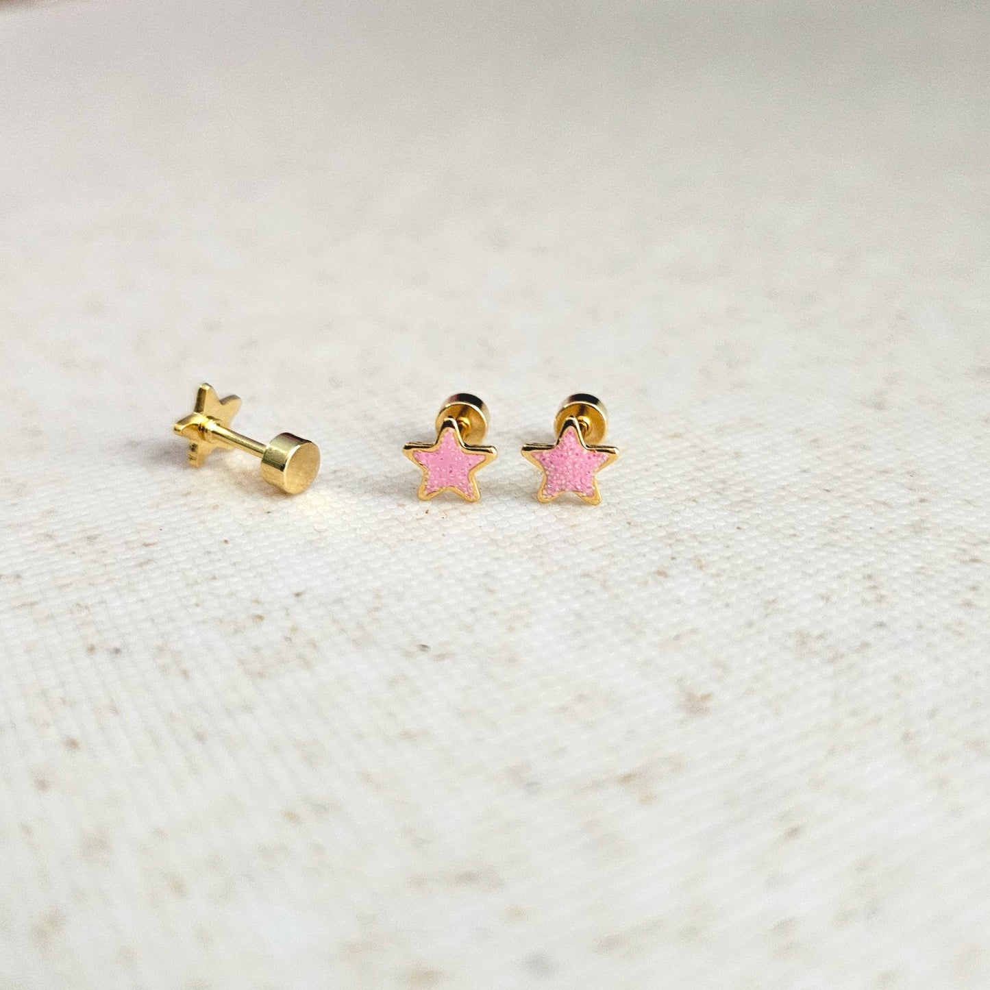 Star Baby Studs - Pink