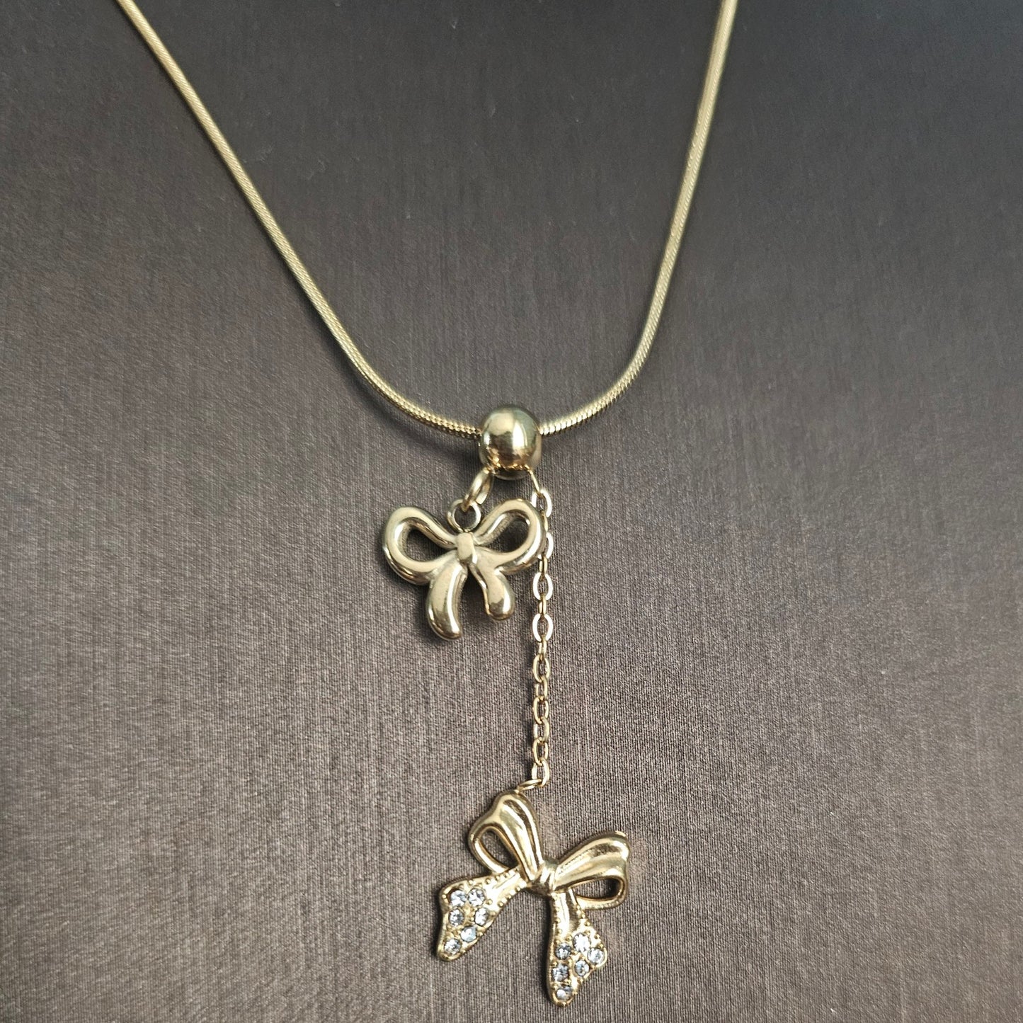 Bows Dangle Necklace