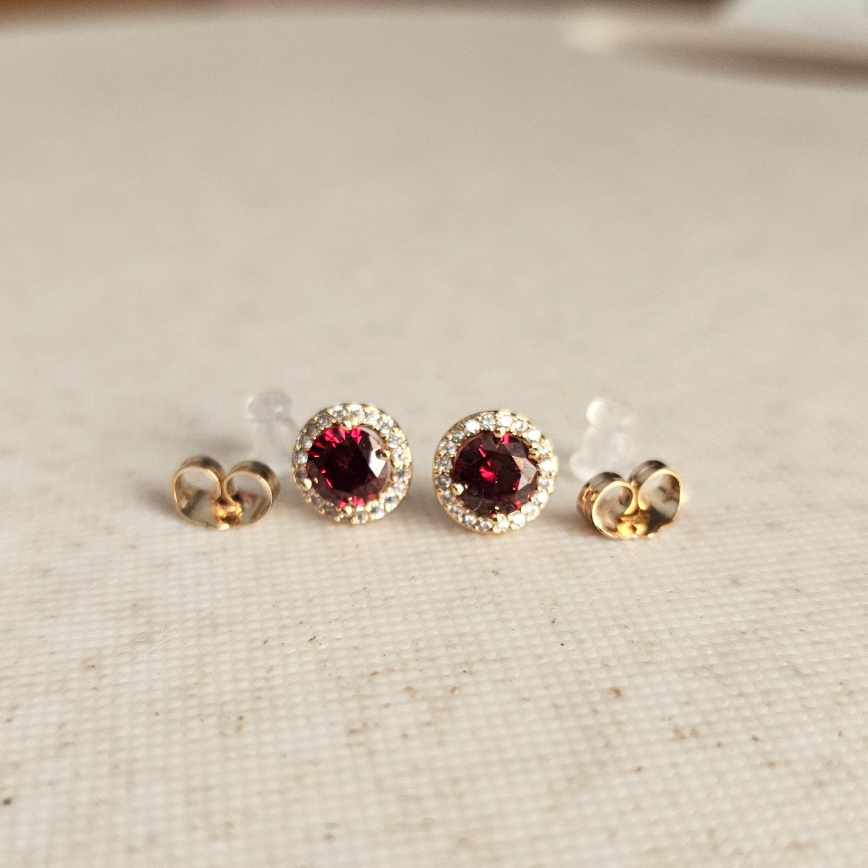 Luxe Studs - Red