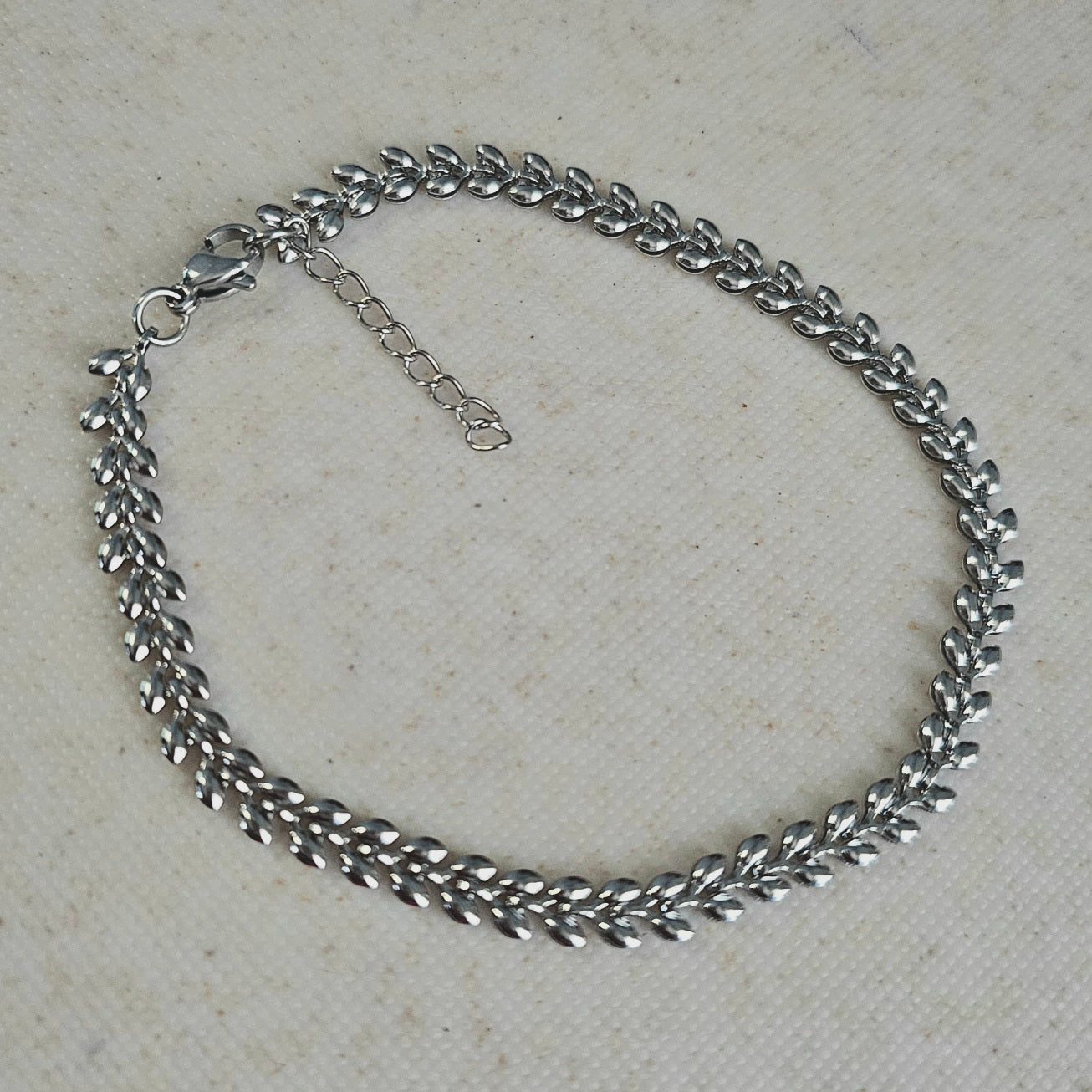 Leaf Anklet Silver