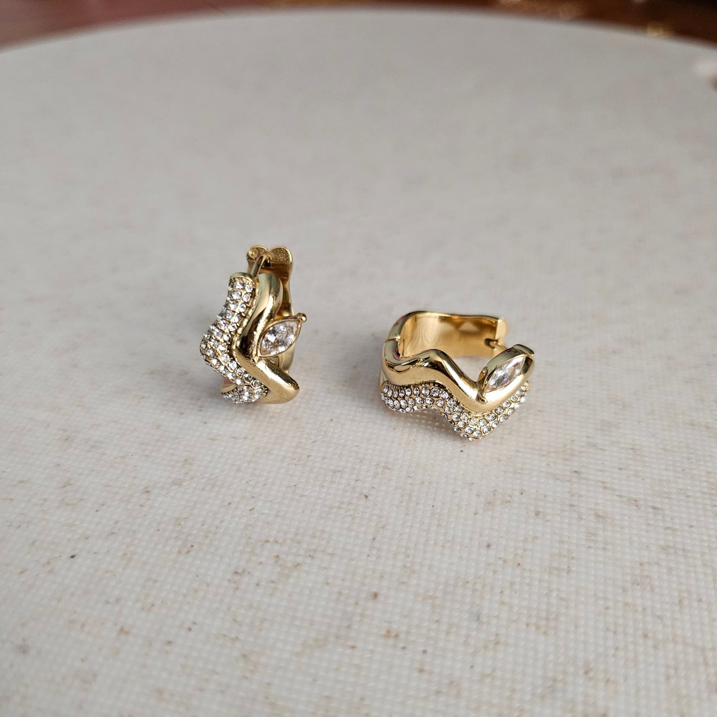 Chunky Gem Huggy Hoops