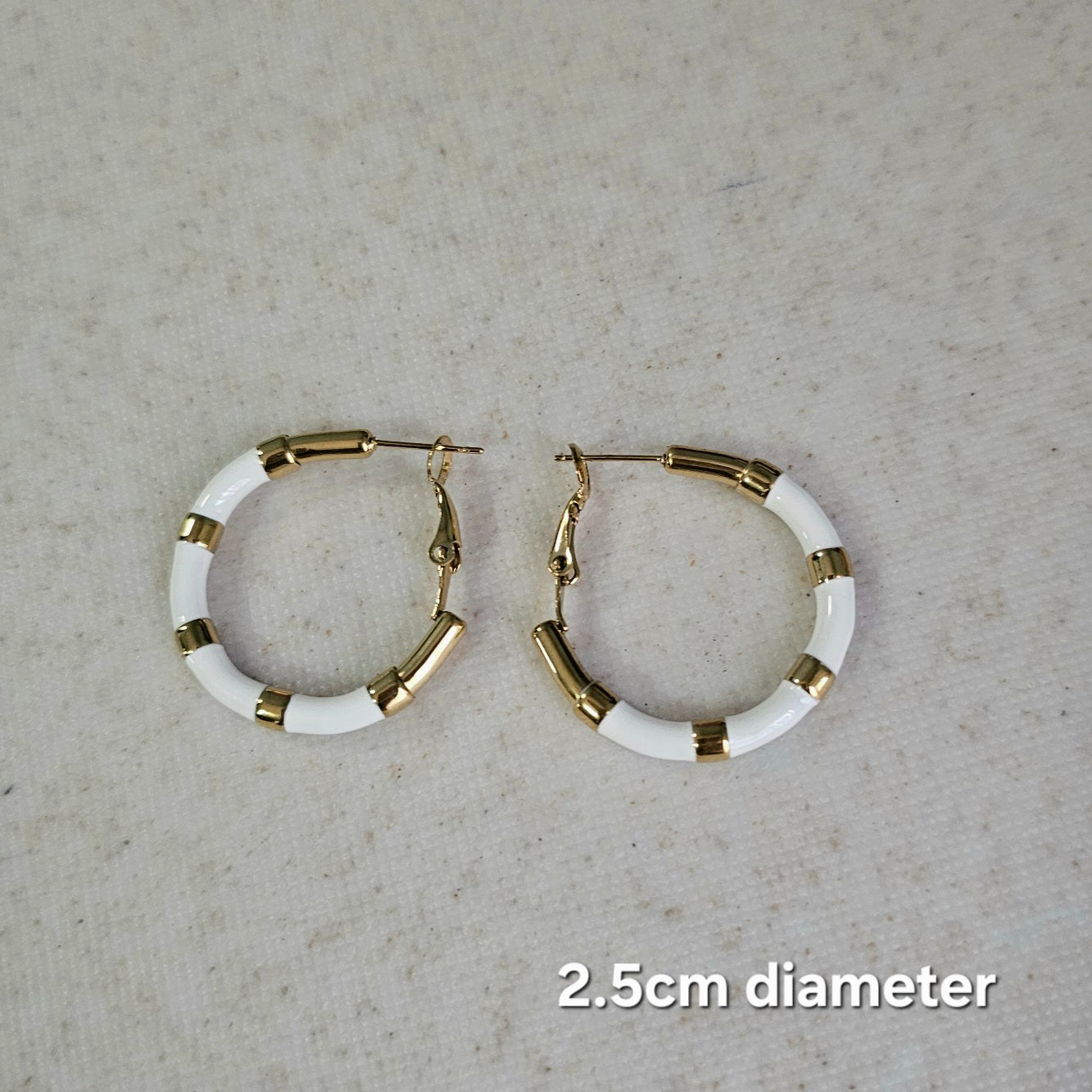 Bamboo Hoops White
