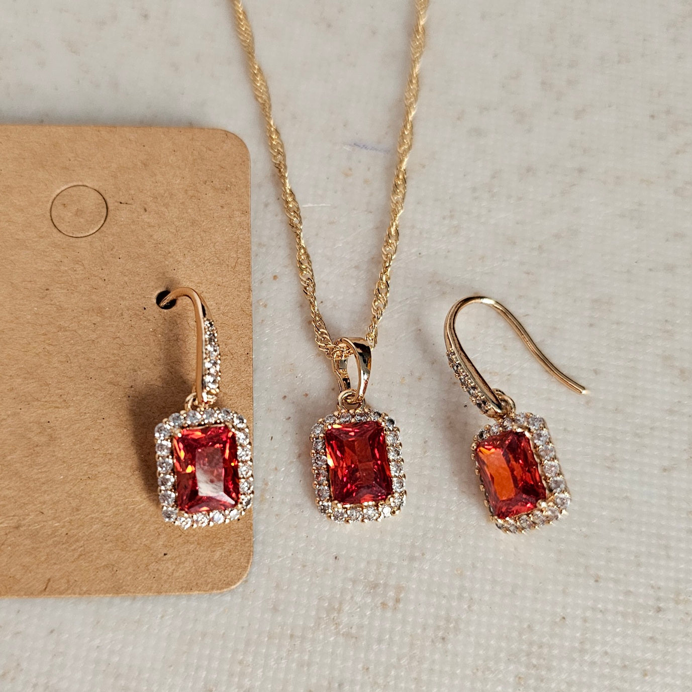 The Quad set - Red on Gold