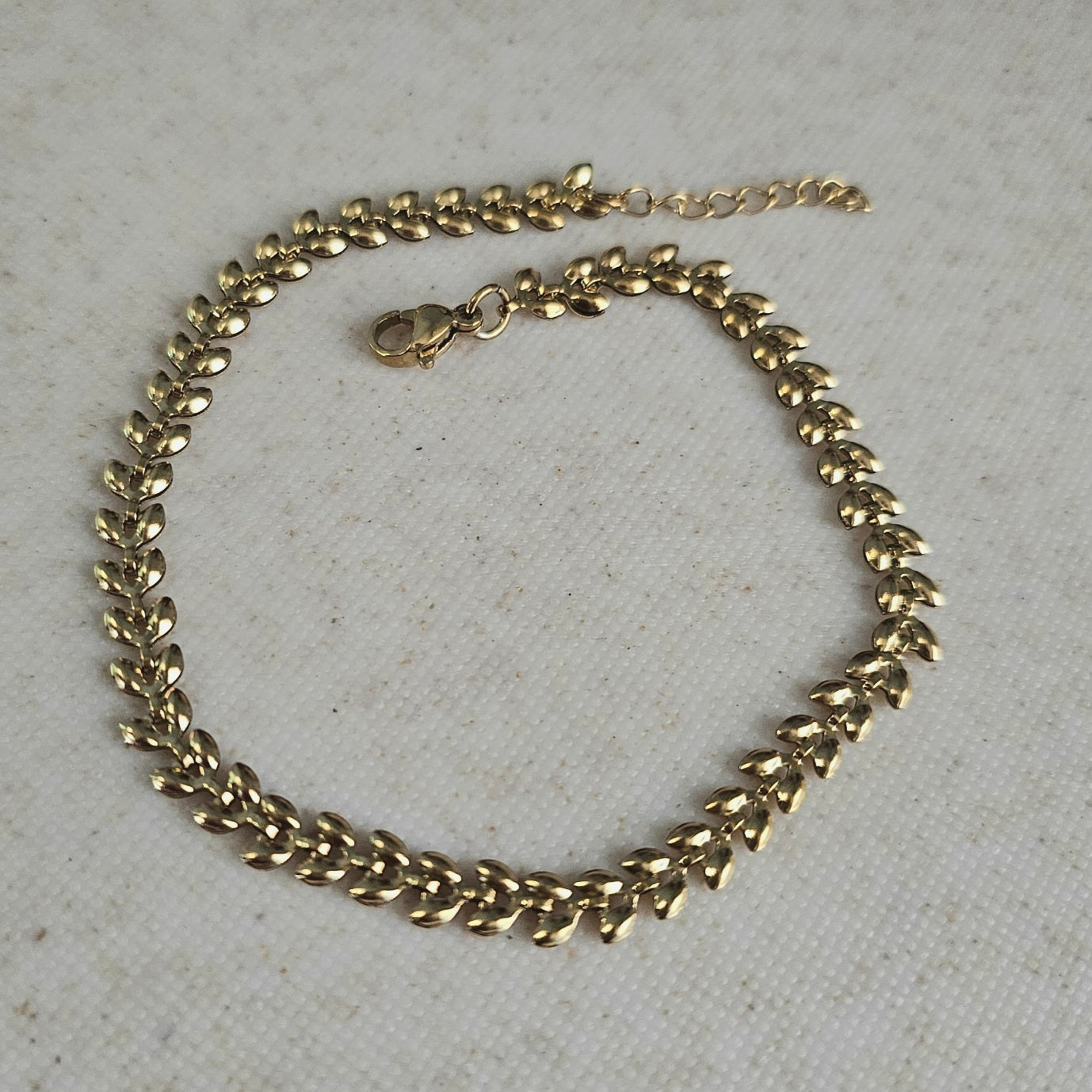 Leaf Anklet Gold