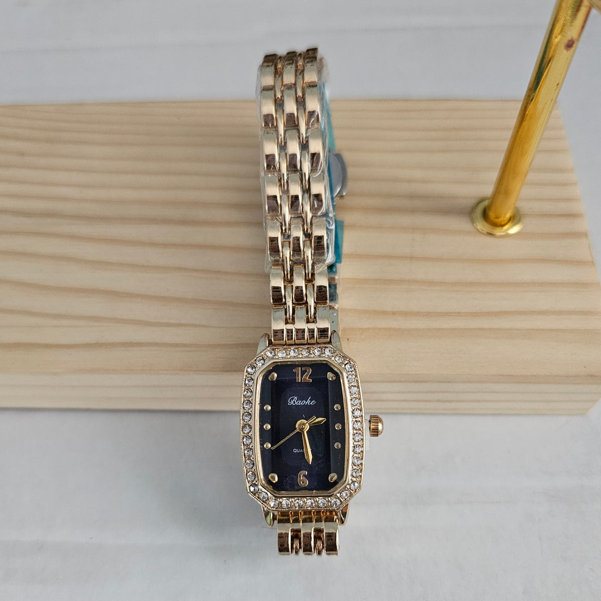 Blue Face Rectangle Watch