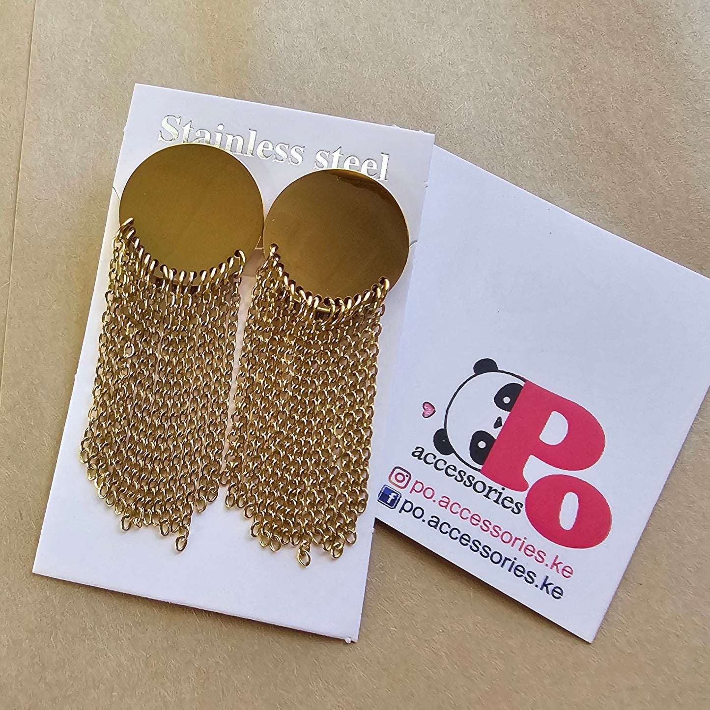 Chain Drop Earrings Gold