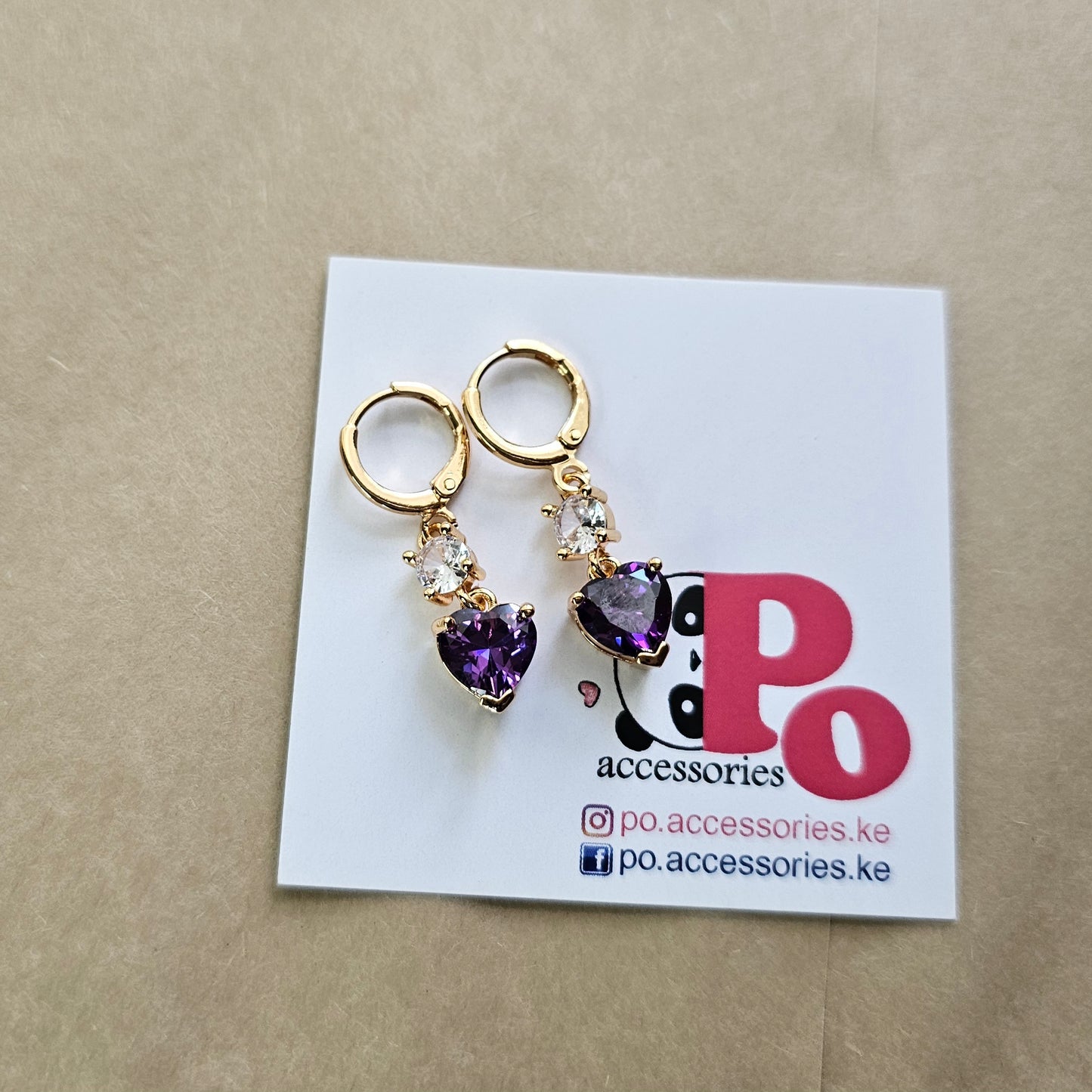 Love Earrings - Purple