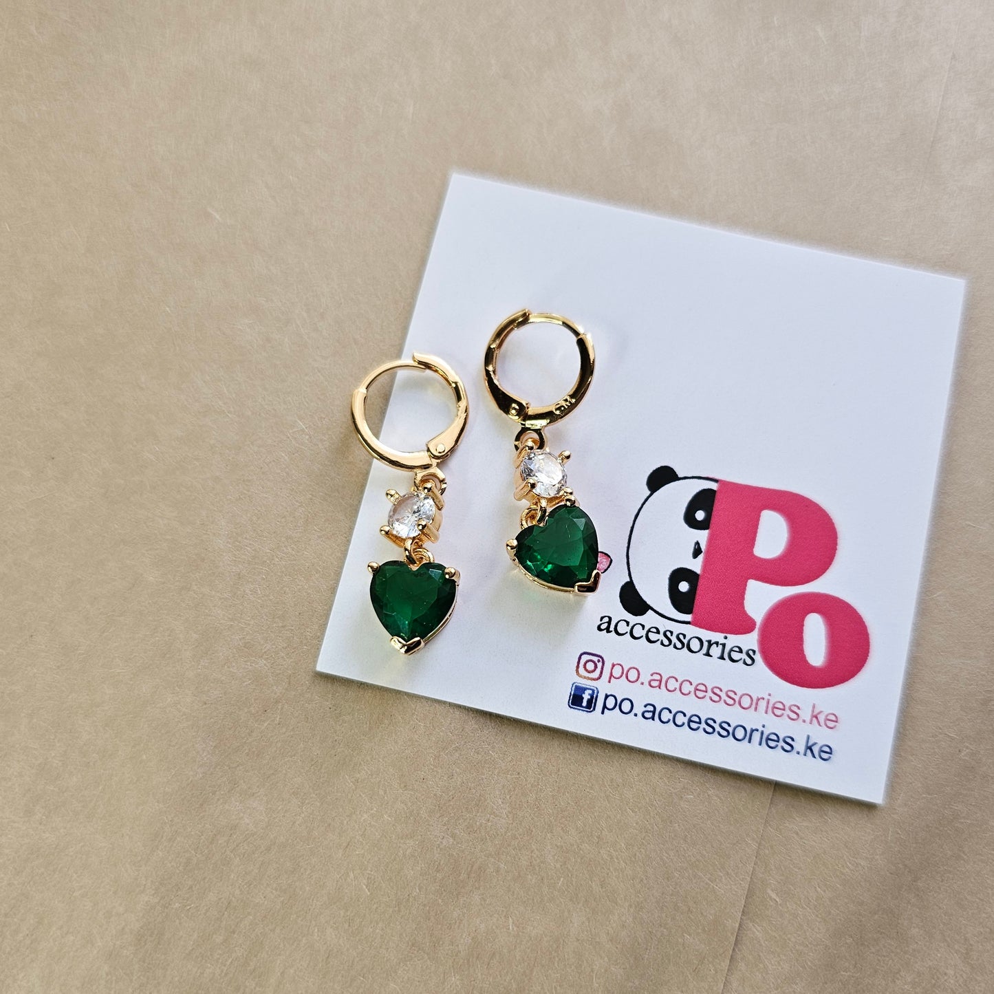 Love Earrings - Green