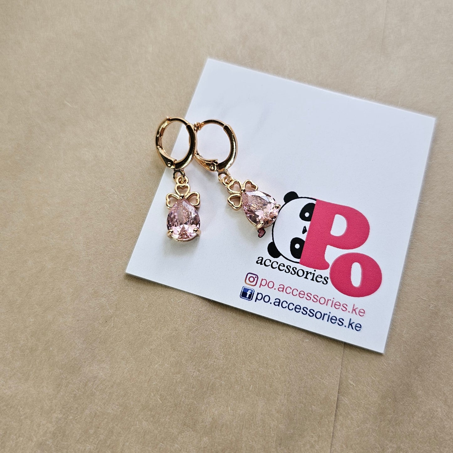 Pink Drop Earrings