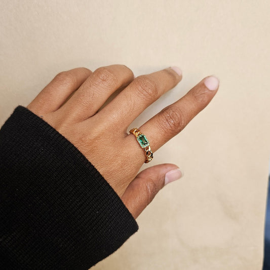 Cuban Gem Ring Green