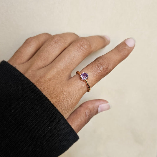 Simple Gem Ring - Purple