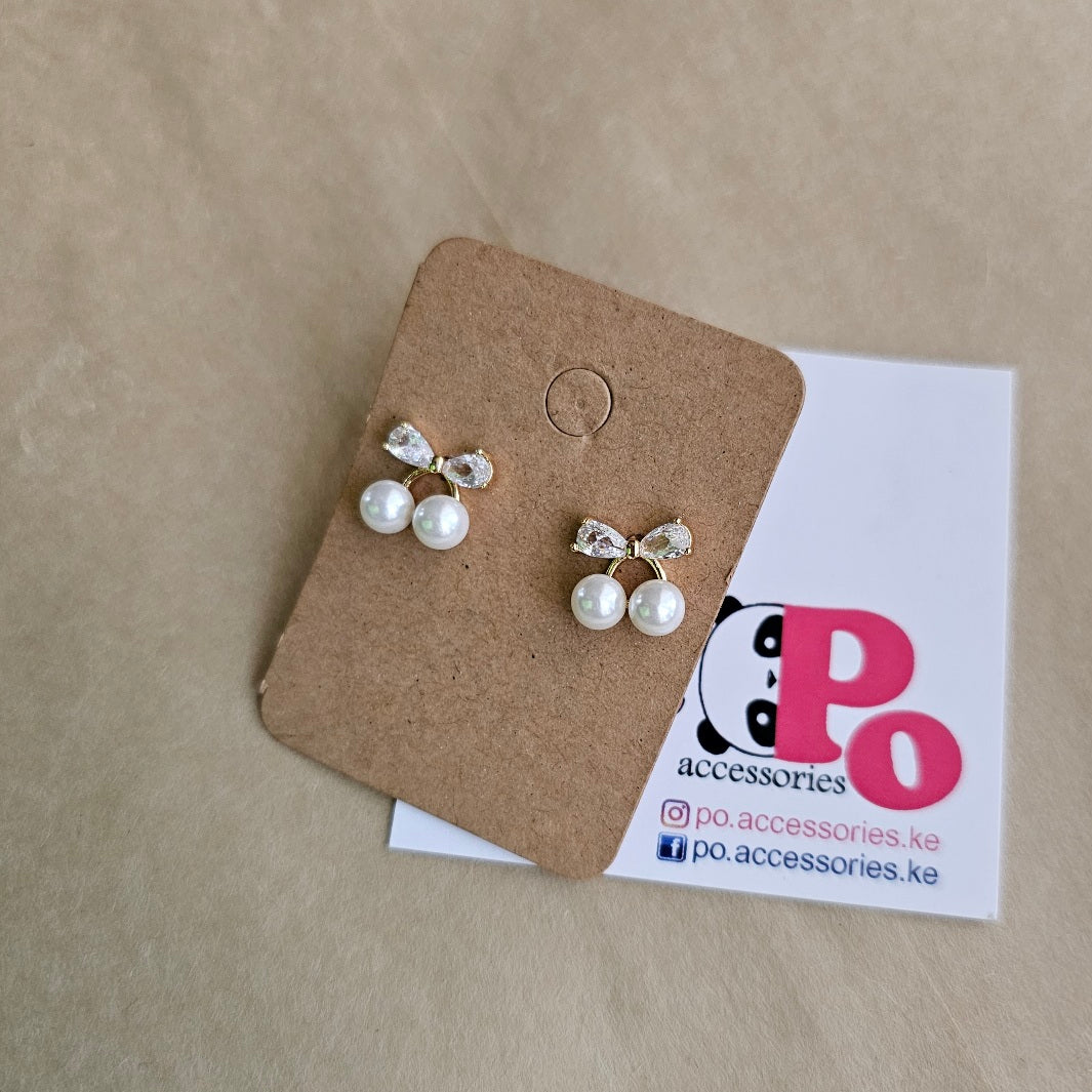 Cherry Pearl Studs