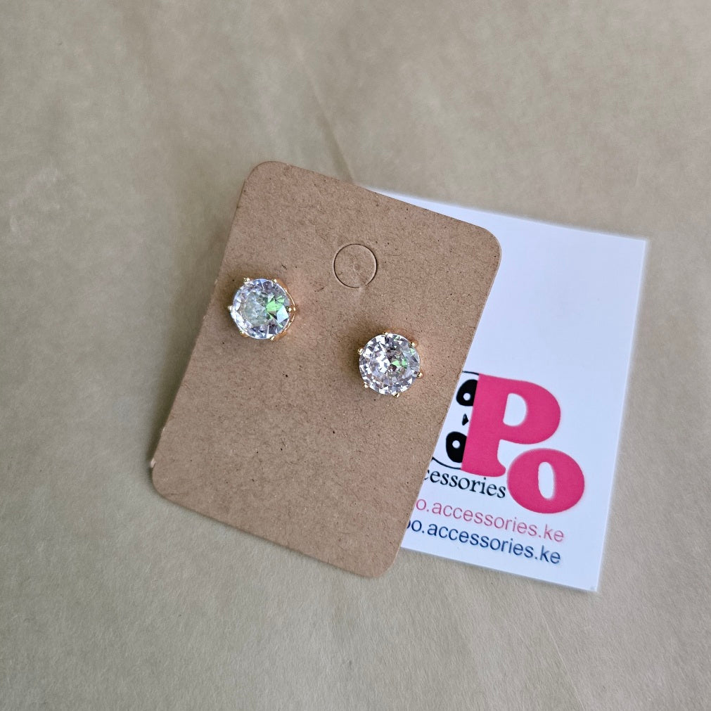 Clear Round Studs - Medium