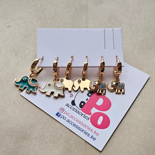 Elephant Earring Set