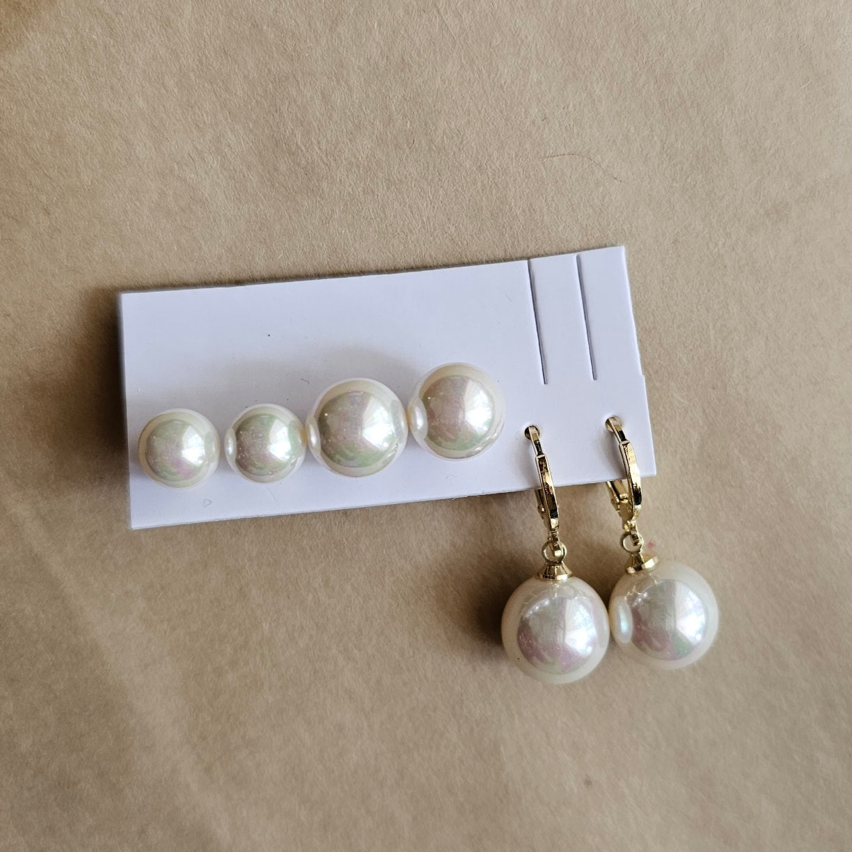 Pearl Earrings Set