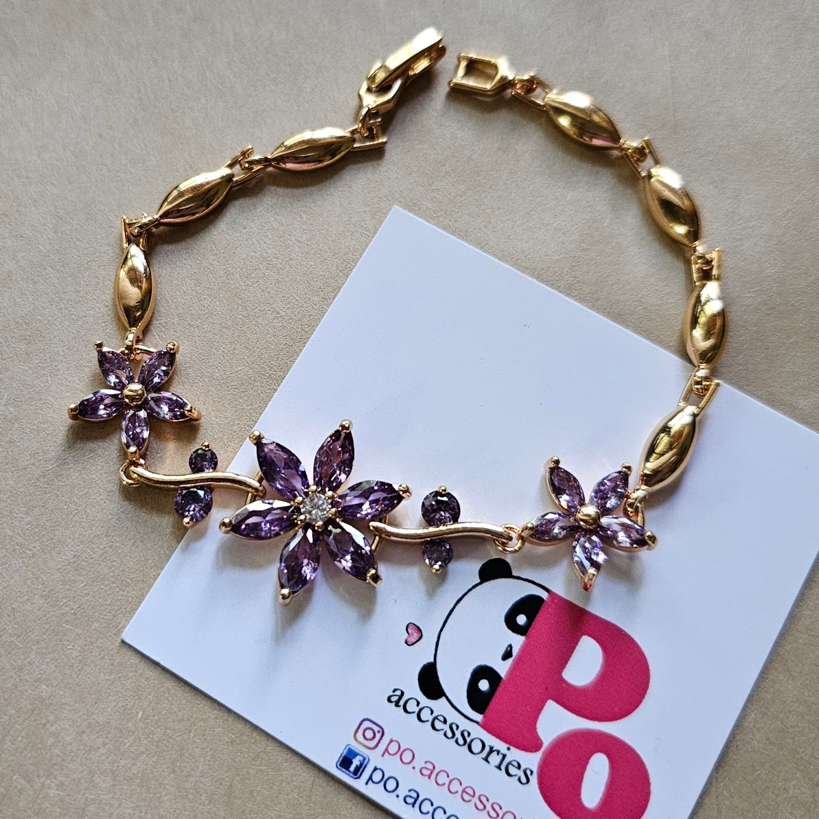 Flower Bloom Bracelet - Violet