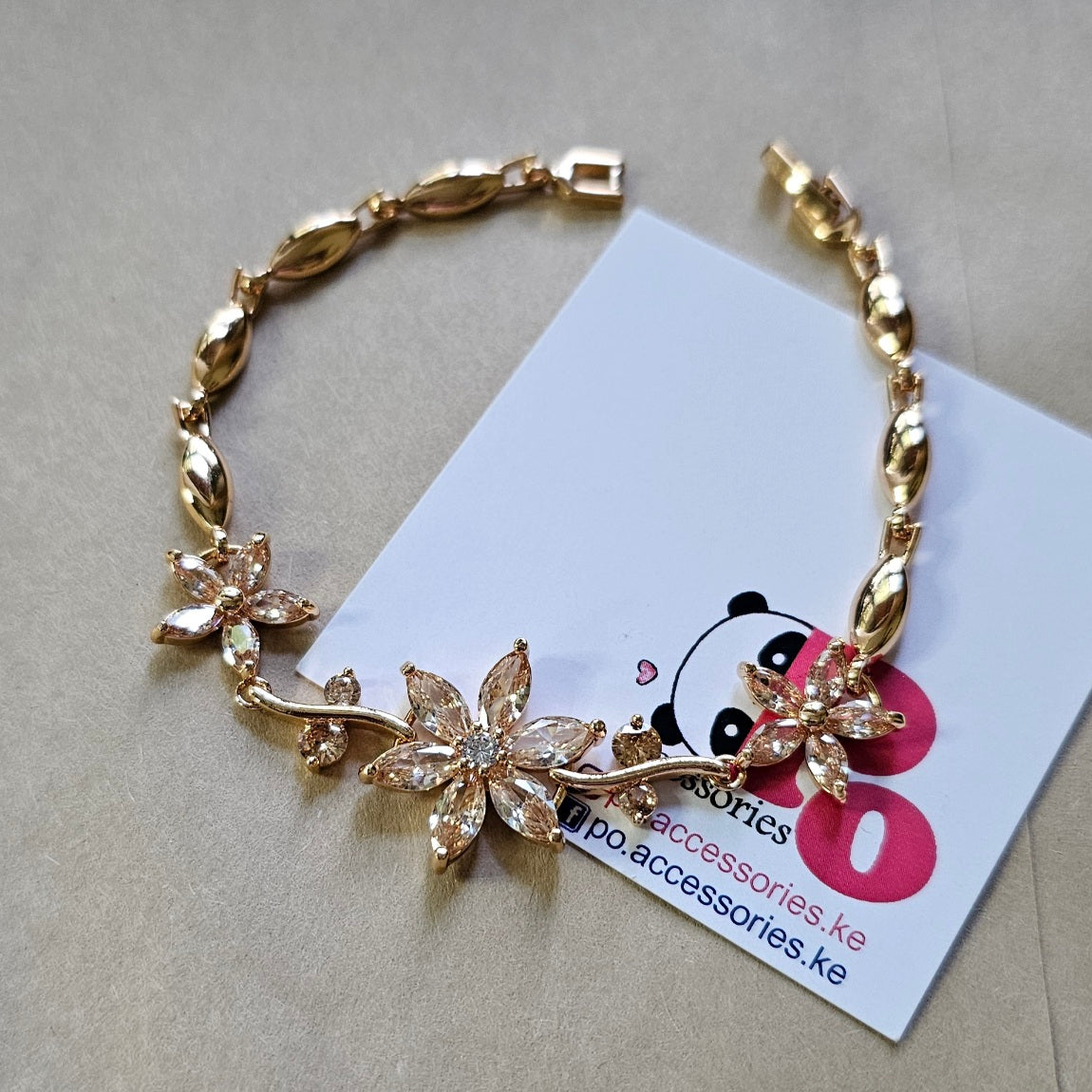 Flower Bloom Bracelet - Champagne