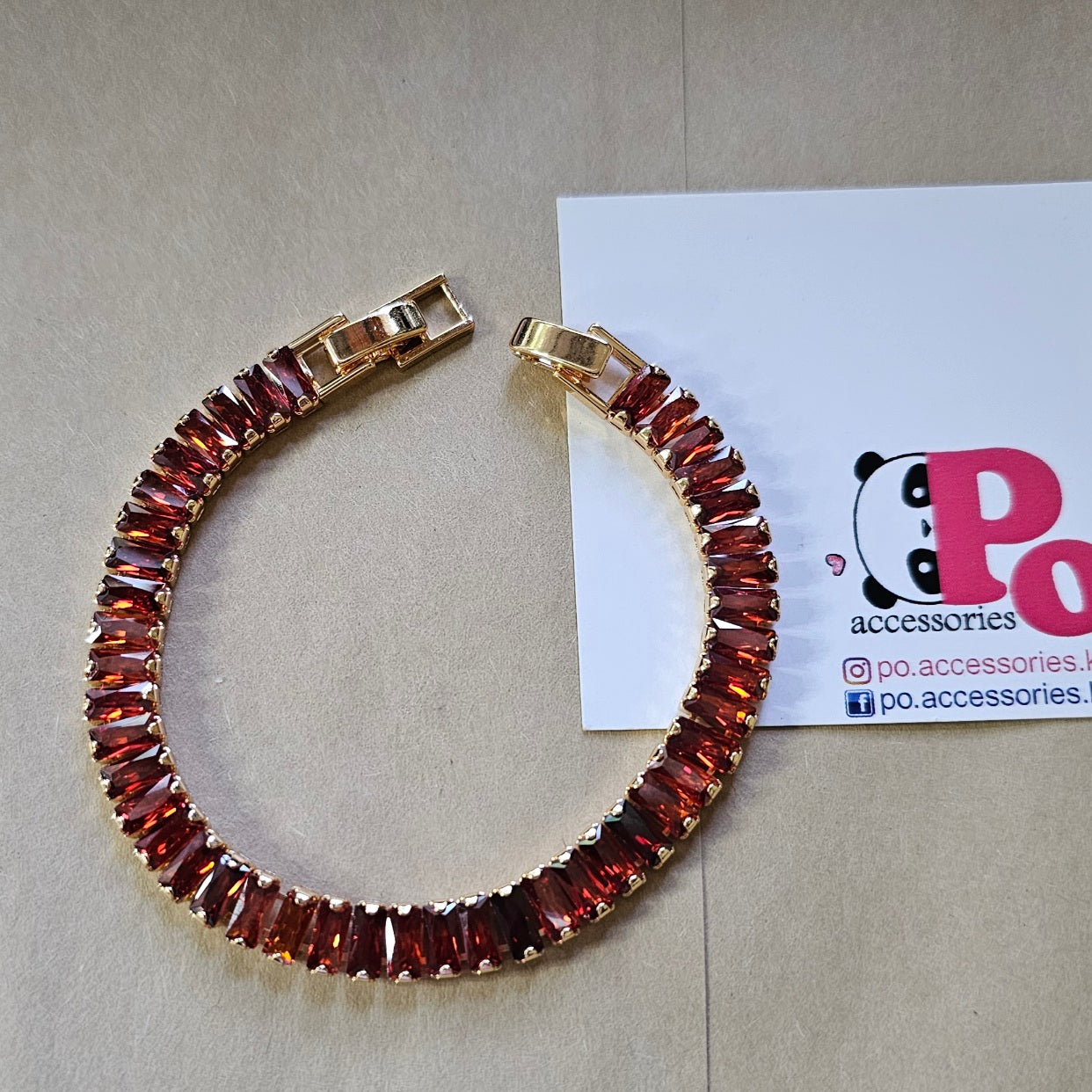 Tennis Bracelet - Red