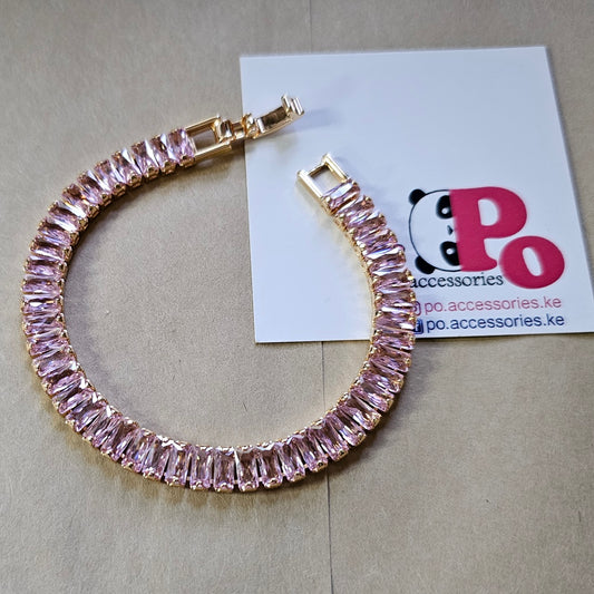 Tennis Bracelet - Pink Shimmer