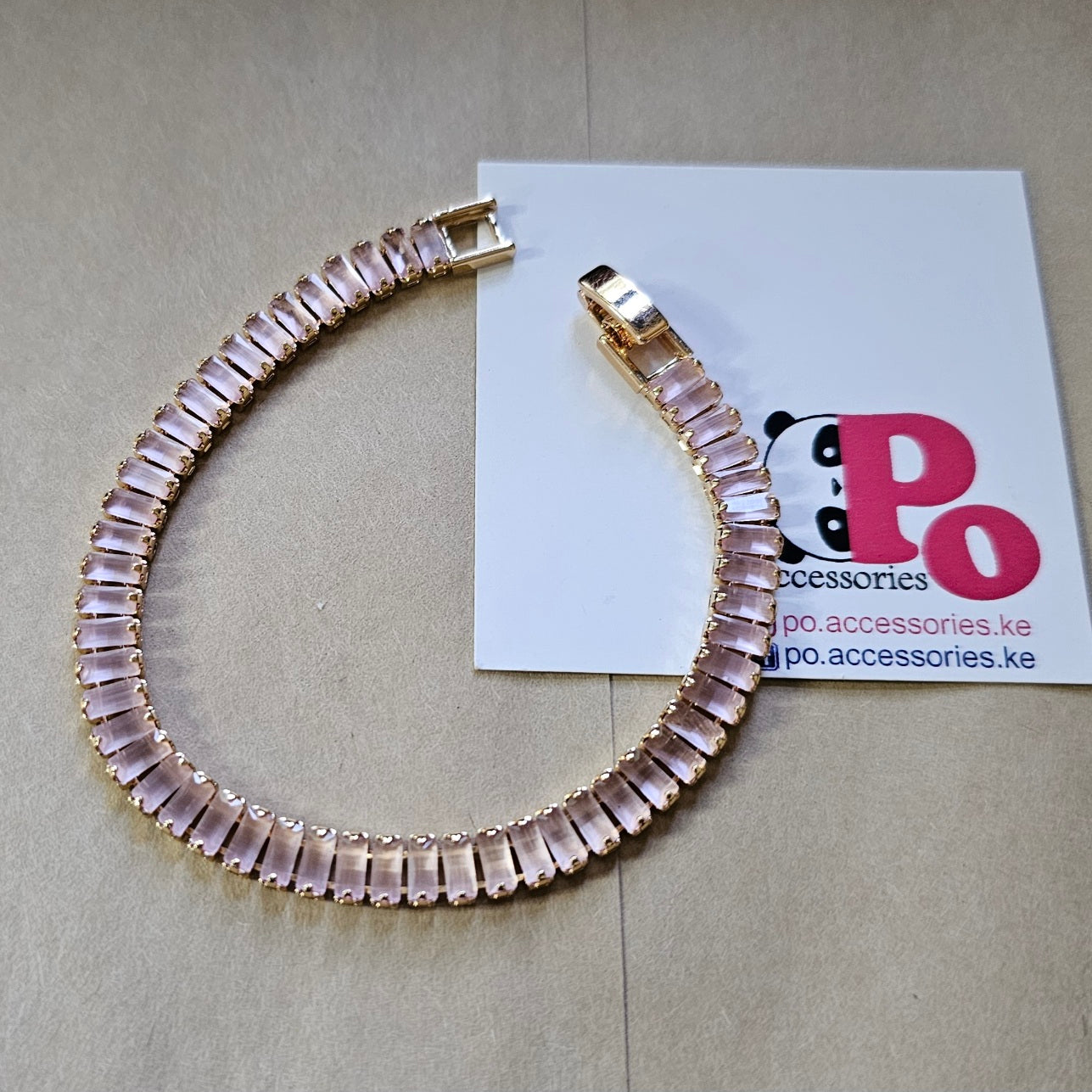 Tennis Bracelet - Pink Matte