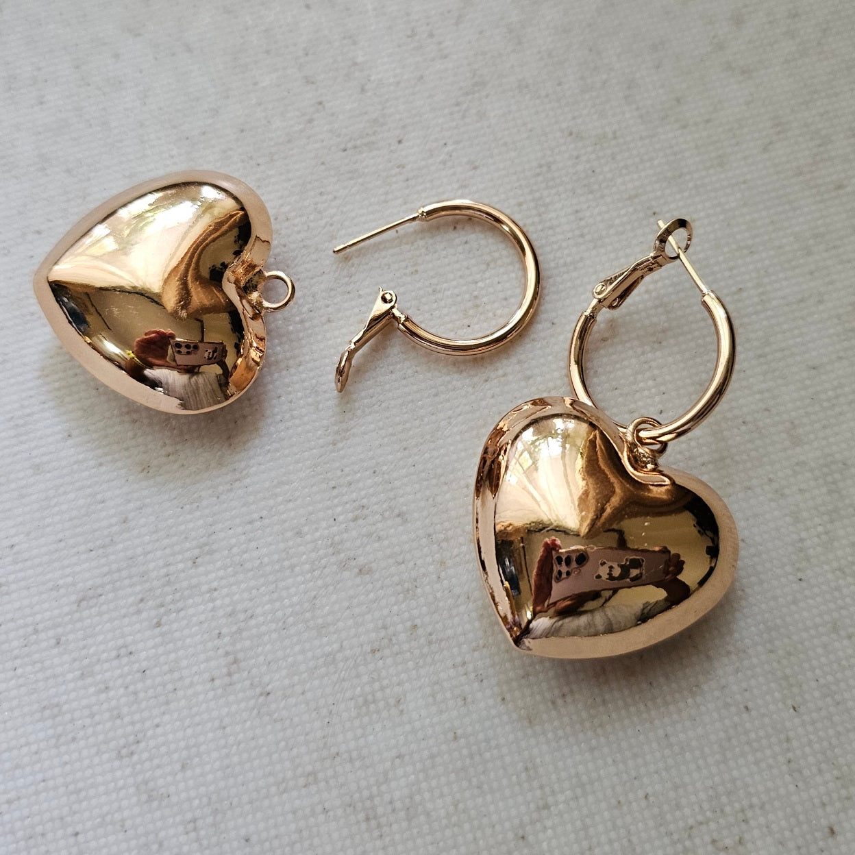 Chunky Heart Hoops