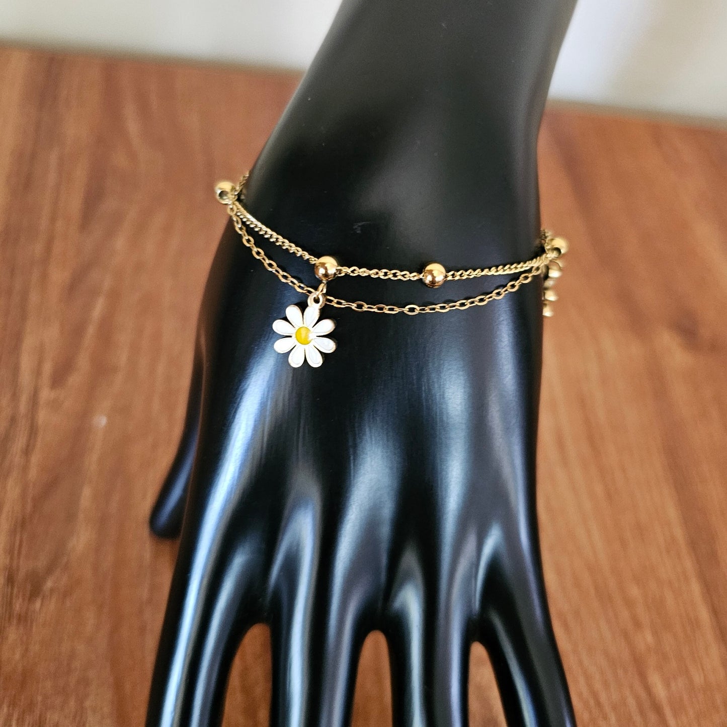 Daisy Layered Bracelet