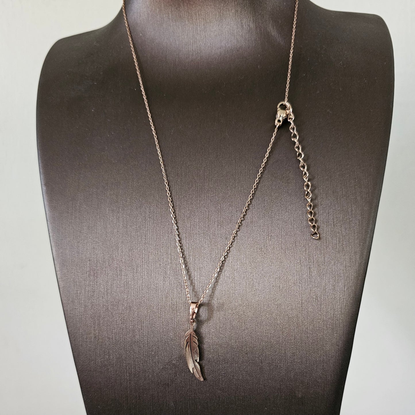 Rose Gold Feather Necklace
