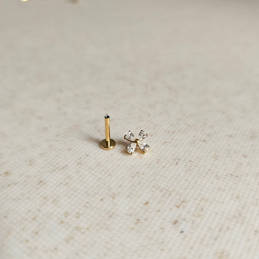Flower Flat Back Stud (each)