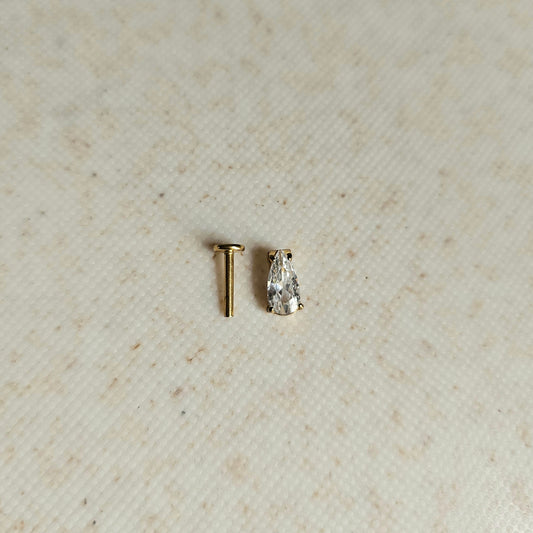 Drop Flat Back Stud (each) - Big Stud