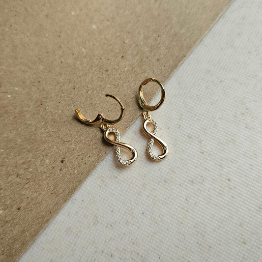Infinity Drop Earrings Gold