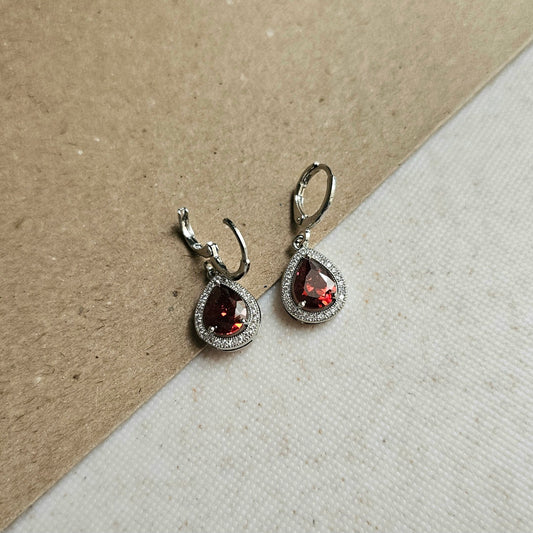 Red Drop Earrings