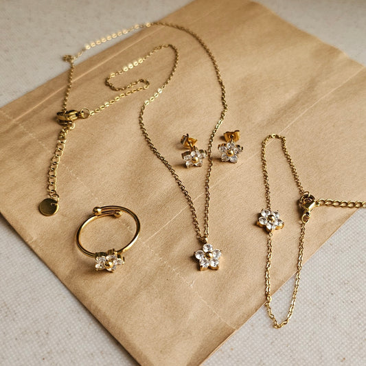 Dainty Flower Combo Set - Clear