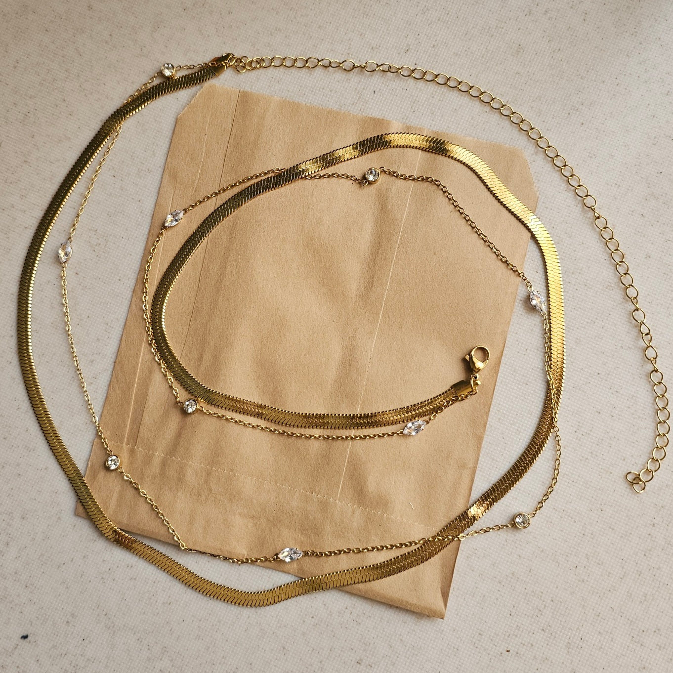 Layered Flat Waist Chain