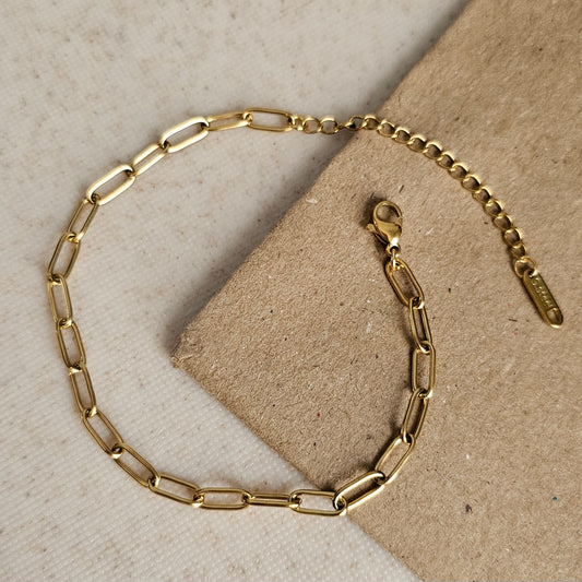 Paperclip Link Anklet