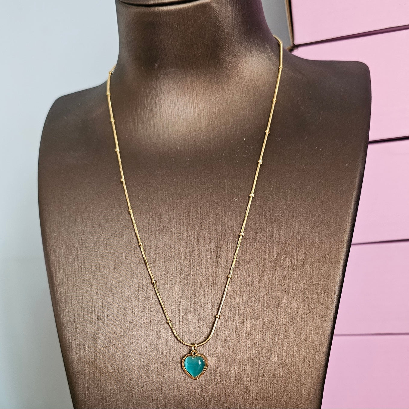 Blue Cat Eye Necklace