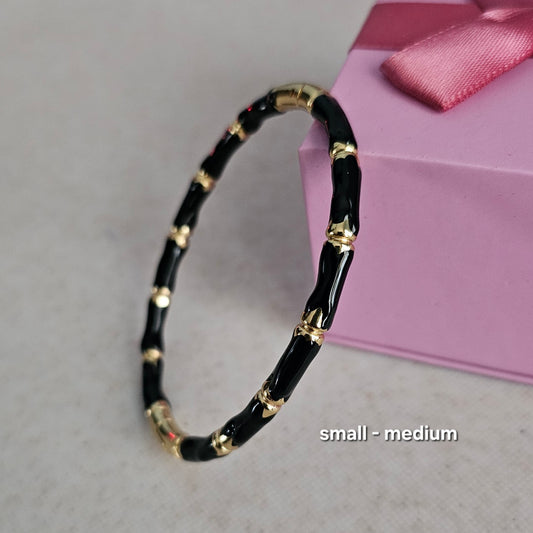 Bamboo Bangle Black - Regular
