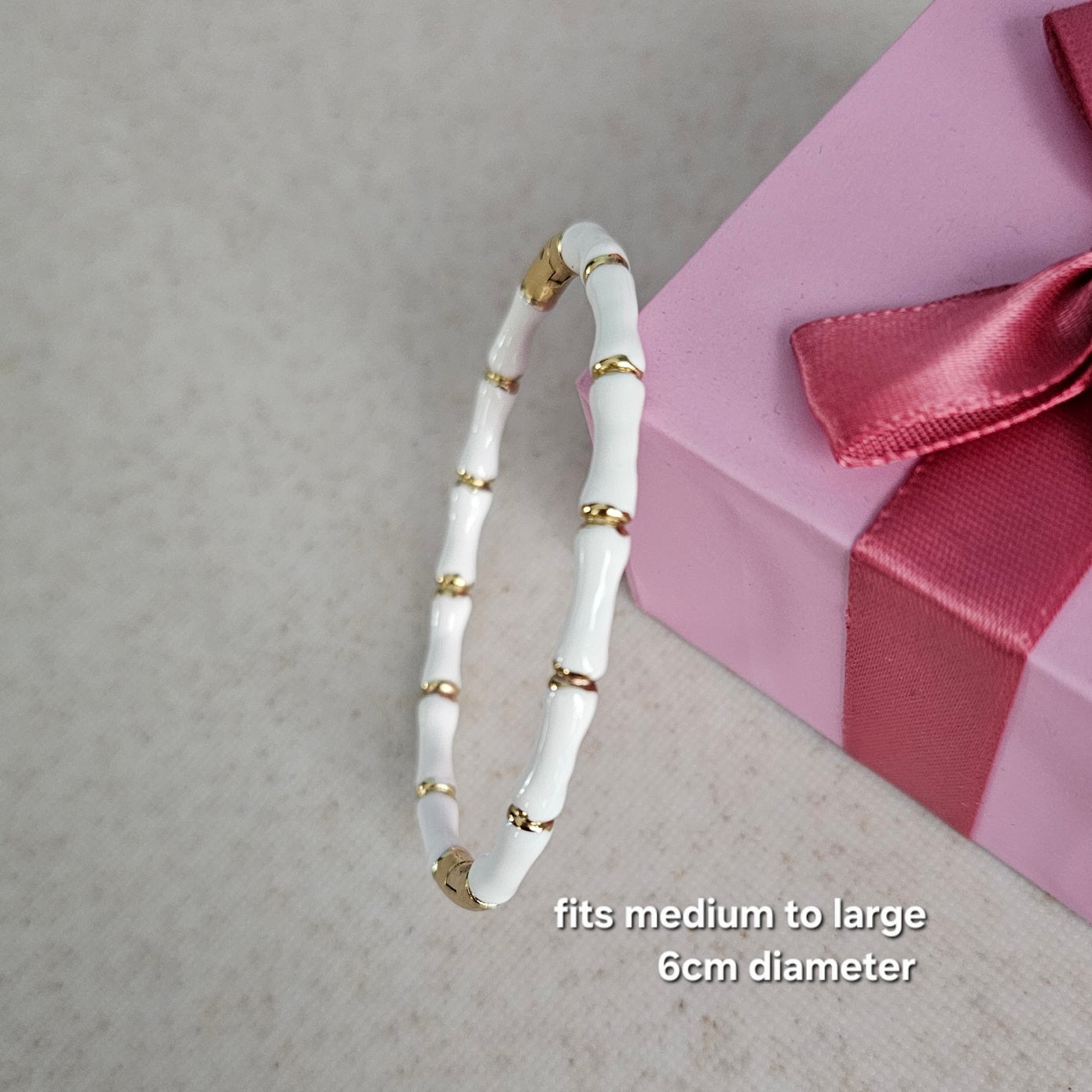 Bamboo Bangle White - Regular