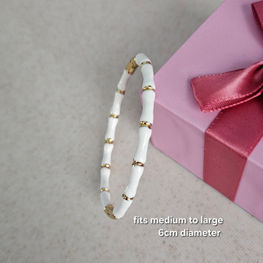 Bamboo Bangle White - Regular
