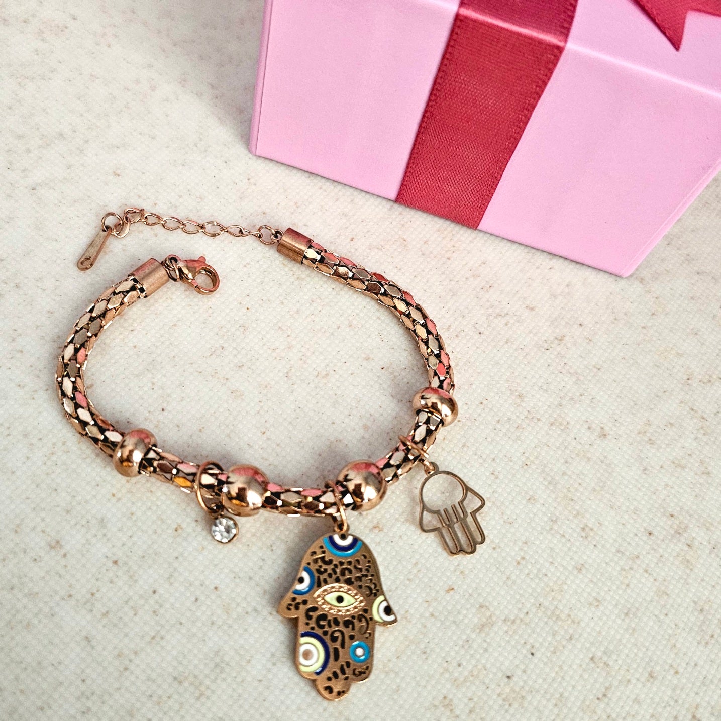 Hand of Hamsa Charm Bracelet