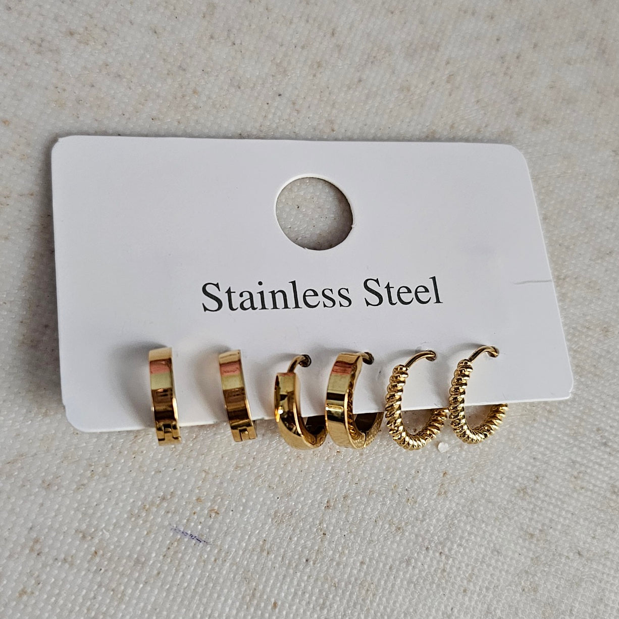 Gold Hoops Set